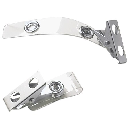 Sicurix SICURIX ID Strap Clips, 0.38" x 2.75", Clear, PK25 BAU68010